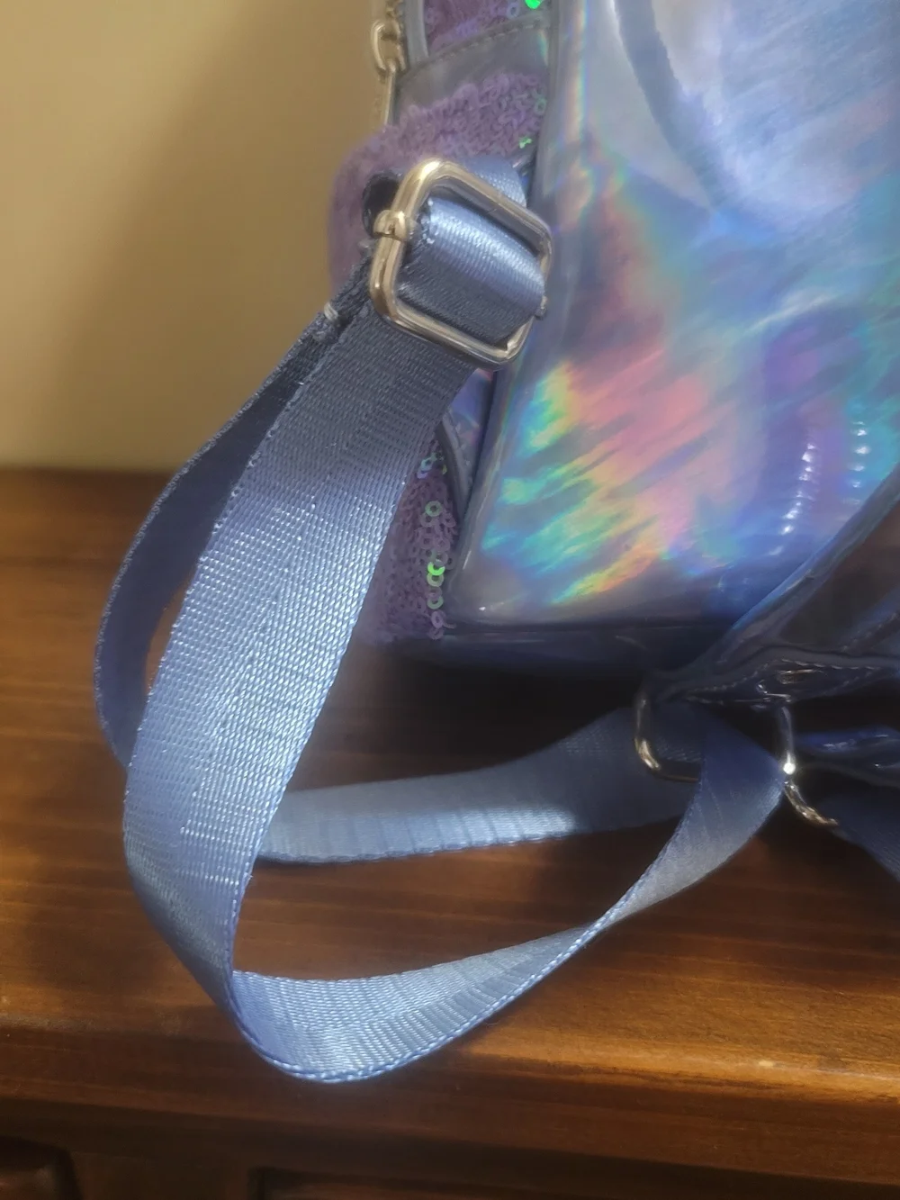 Disney  Purple Sequin Minnie Ear Backpack with Bow